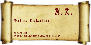 Melis Katalin névjegykártya